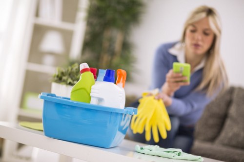 Deep cleaning kitchen areas during an end of tenancy clean in Ilford
