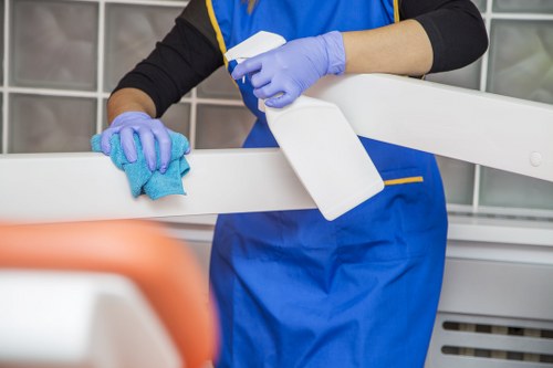 Routine kitchen and bathroom cleaning in an Ilford property